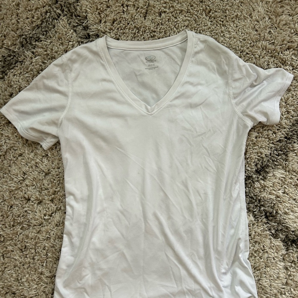 White V-Neck Women's Top